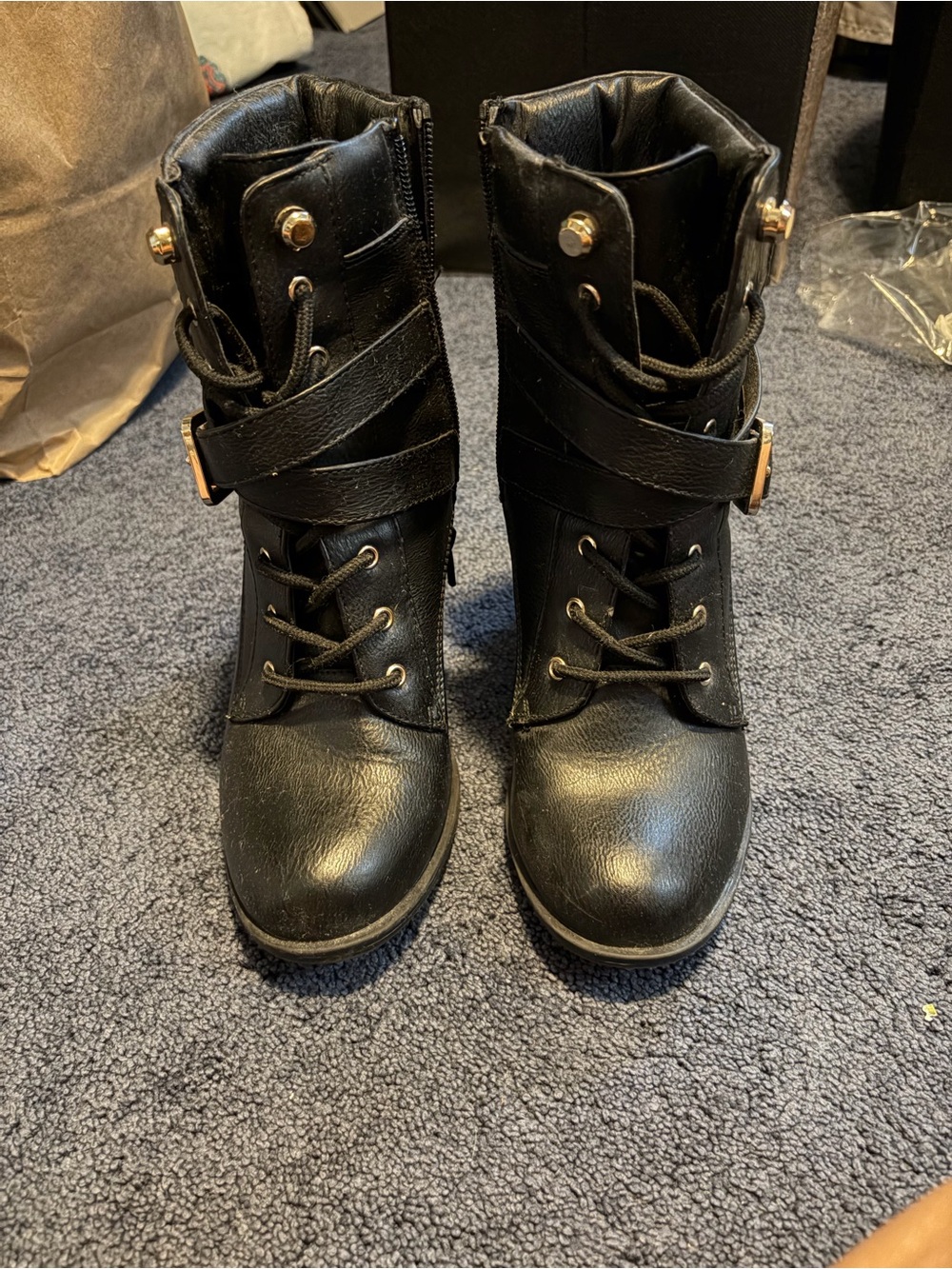 Apt. 9 Negotiate Women's High Heel Combat Boots